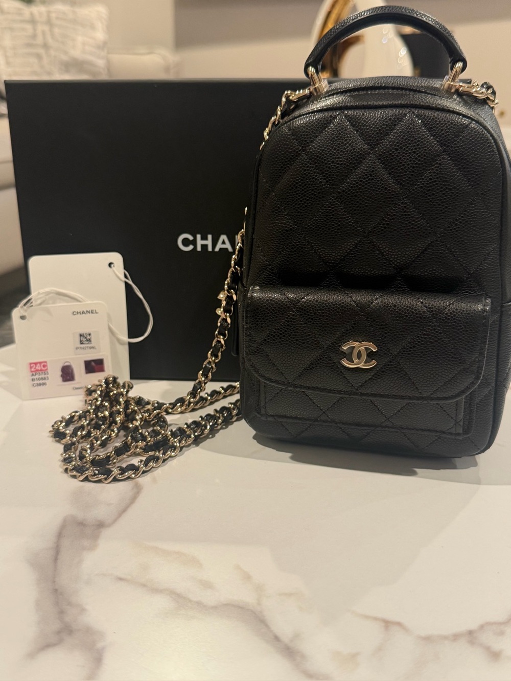 NWT CHANEL Leather Mini Backpack